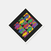 アールポップ・アートのジョージ・ワシントン スタンダードカクテルナプキン (角)