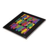 アールポップ・アートのジョージ・ワシントン タイル (側面)