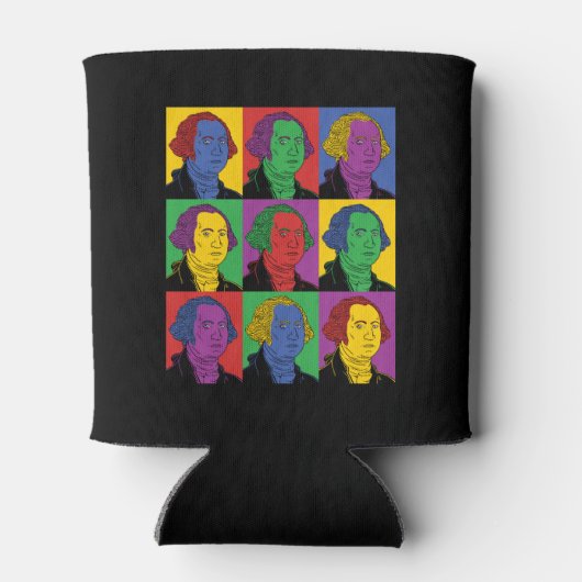 アールポップ・アートのジョージ・ワシントン 缶クーラー (裏面)