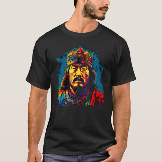 アールポップ・アートのジンギスカン Tシャツ (正面)