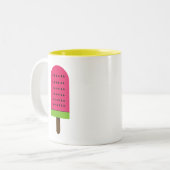 アールポップ・アートのスイカかわいいフルーツポピュシクル ツートーンマグカップ (正面左)