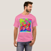 アールポップ・アートのストロベリー Tシャツ (正面フル)