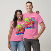 アールポップ・アートのストロベリー Tシャツ (ユニセックス)