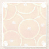 アールポップ・アートのタンゲリンスライス ガラスコースター (裏面)