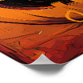 アールポップ・アートのト・ジャック・オ・ランタン・グリッド・ハロウィーンポスター ポスター (角)