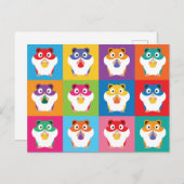 アールポップ・アートのハムスターズハガキ ポストカード (正面/裏面)