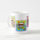 アールポップ・アートのハンバーグマグ コーヒーマグカップ (正面左)