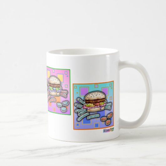 アールポップ・アートのハンバーグマグ コーヒーマグカップ (右)