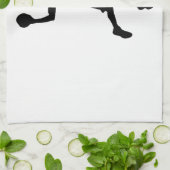 アールポップ・アートのバスケットボール選手のシルエット キッチンタオル (折り畳み)