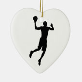 アールポップ・アートのバスケットボール選手のシルエット セラミックオーナメント (右)