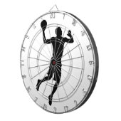 アールポップ・アートのバスケットボール選手のシルエット ダーツボード (正面右)