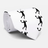 アールポップ・アートのバスケットボール選手のシルエット ネクタイ (ロール)