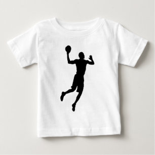 アールポップ・アートのバスケットボール選手のシルエット ベビーTシャツ