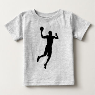 アールポップ・アートのバスケットボール選手のシルエット ベビーTシャツ