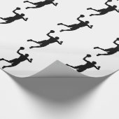 アールポップ・アートのバスケットボール選手のシルエット ラッピングペーパー (角)