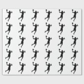 アールポップ・アートのバスケットボール選手のシルエット ラッピングペーパー (フラット)