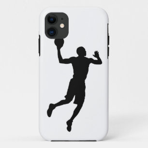 アールポップ・アートのバスケットボール選手のシルエット iPhone 11 ケース
