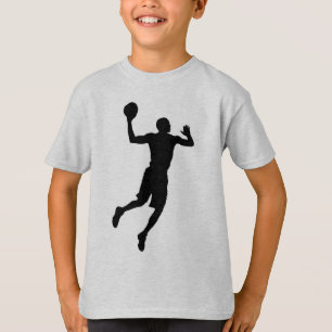 アールポップ・アートのバスケットボール選手のシルエット Tシャツ