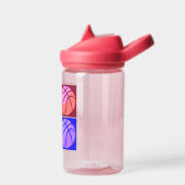 アールポップ・アートのバスケットボール ウォーターボトル (左面)