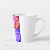 アールポップ・アートのバスケットボール カフェラテマグ (右)