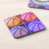 アールポップ・アートのバスケットボール コースター (左側)