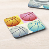 アールポップ・アートのバスケットボール コースター (左側)