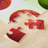 アールポップ・アートのバスケットボール ジグソーパズル (側面)