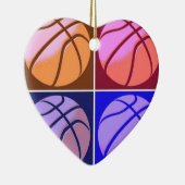 アールポップ・アートのバスケットボール セラミックオーナメント (右)