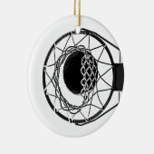 アールポップ・アートのバスケットボール セラミックオーナメント (右)