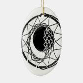 アールポップ・アートのバスケットボール セラミックオーナメント (右)