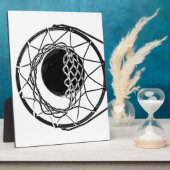 アールポップ・アートのバスケットボール フォトプラーク (側面)