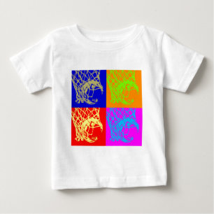 アールポップ・アートのバスケットボール ベビーTシャツ