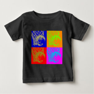 アールポップ・アートのバスケットボール ベビーTシャツ