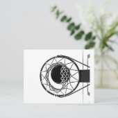 アールポップ・アートのバスケットボール ポストカード (スタンド正面)