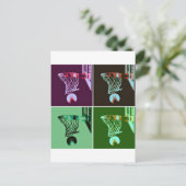 アールポップ・アートのバスケットボール ポストカード (スタンド正面)