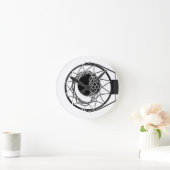 アールポップ・アートのバスケットボール ラウンド壁時計 (ホーム)