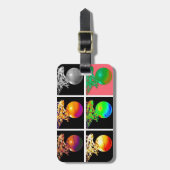 アールポップ・アートのバスケットボール ラゲッジタグ (正面縦)