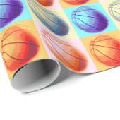 アールポップ・アートのバスケットボール ラッピングペーパー (ロールコーナー)