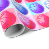 アールポップ・アートのバスケットボール ラッピングペーパー (ロールコーナー)