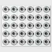 アールポップ・アートのバスケットボール ラッピングペーパー (フラット)