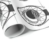 アールポップ・アートのバスケットボール ラッピングペーパー (ロールコーナー)