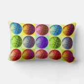 アールポップ・アートのバスケットボール ランバークッション (裏面)