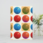 アールポップ・アートのバスケットボール 便箋 (スタンド正面)