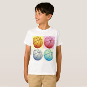 アールポップ・アートのバスケットボール Tシャツ (正面フル)