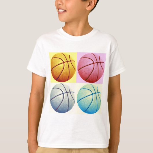 アールポップ・アートのバスケットボール Tシャツ (正面)