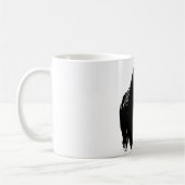 アールポップ・アートのバッファローバイソンシルエット コーヒーマグカップ (左)