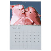 アールポップ・アートのバーズVol.2フクロウコッカティエルハミングバードおもしろい カレンダー (2月 2026)