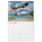 アールポップ・アートのバーズVol.2フクロウコッカティエルハミングバードおもしろい カレンダー (1月 2026)