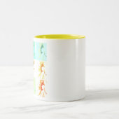 アールポップ・アートのヒマワリ ツートーンマグカップ (中央)