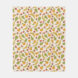 アールポップ・アートのフルーツパーティー毛布 フリースブランケット